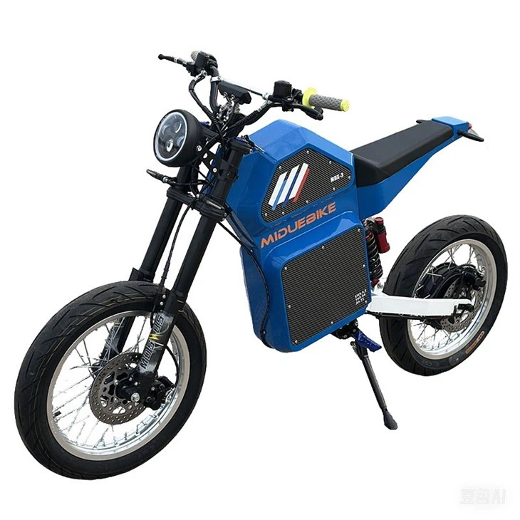 MDX-3 Lightning City Riding E-bike 17'' Super Moto Tires Electric Bike 12600W Peak Power Stealth Bomber EBike